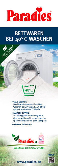 Anzeige - Waschen bei 40°C